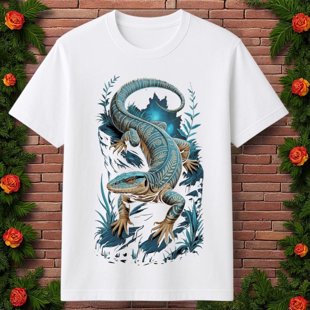 Mynaverse Wear x Global Arts - Kaos T-shirt Dewasa - Blue Lizard