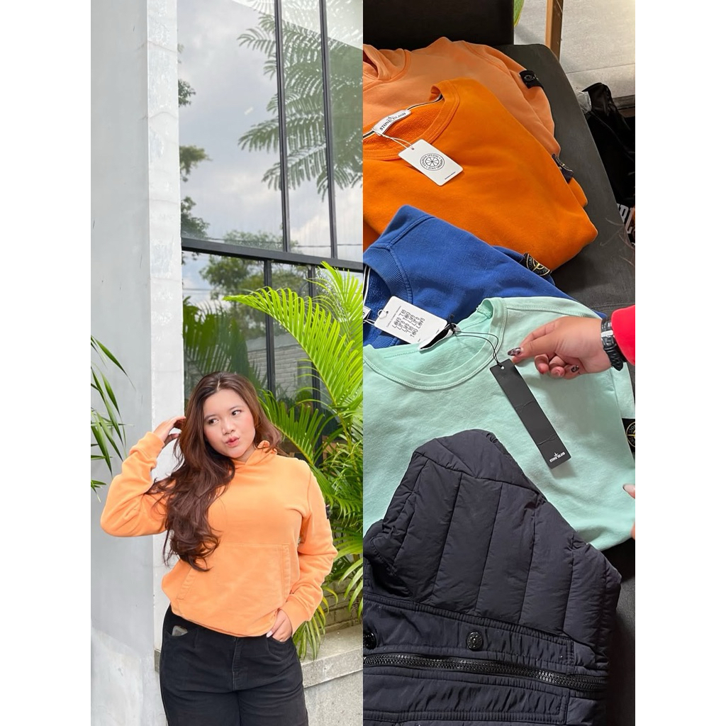 Hoodie Stone Island Junior Orange