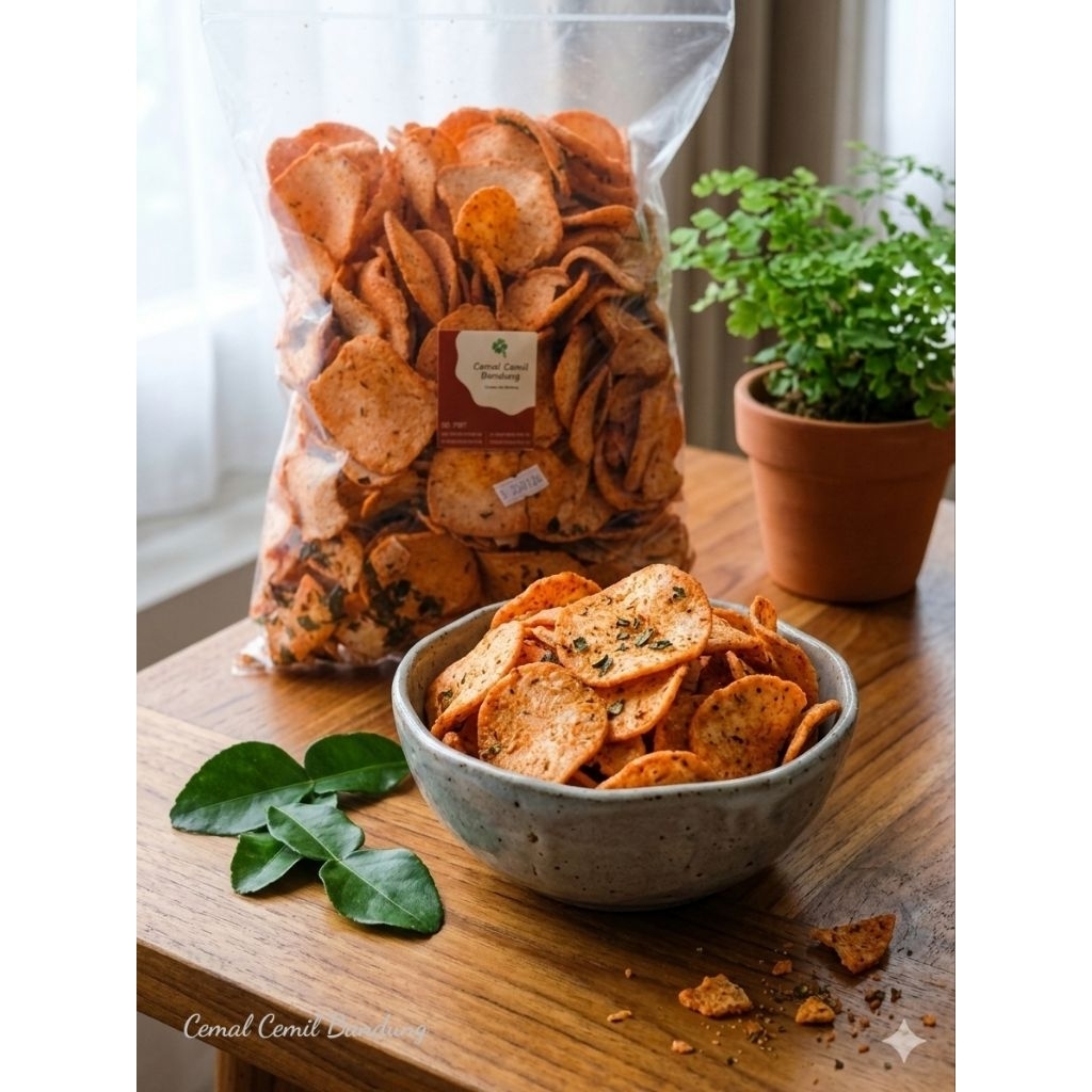 CCB Basreng Pedas Daun Jeruk 1 Kg (Free Dus) Basreng Bandung kiloan