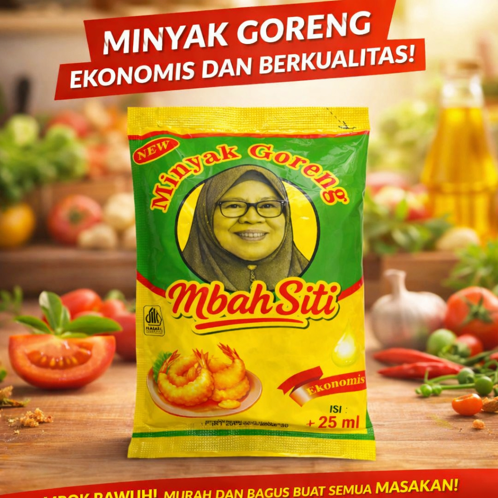 Mbah Siti Minyak Goreng Renceng isi 10 Sachet, Minyak Goreng Sachet 1 Sachet isi +25ml Minyak Goreng