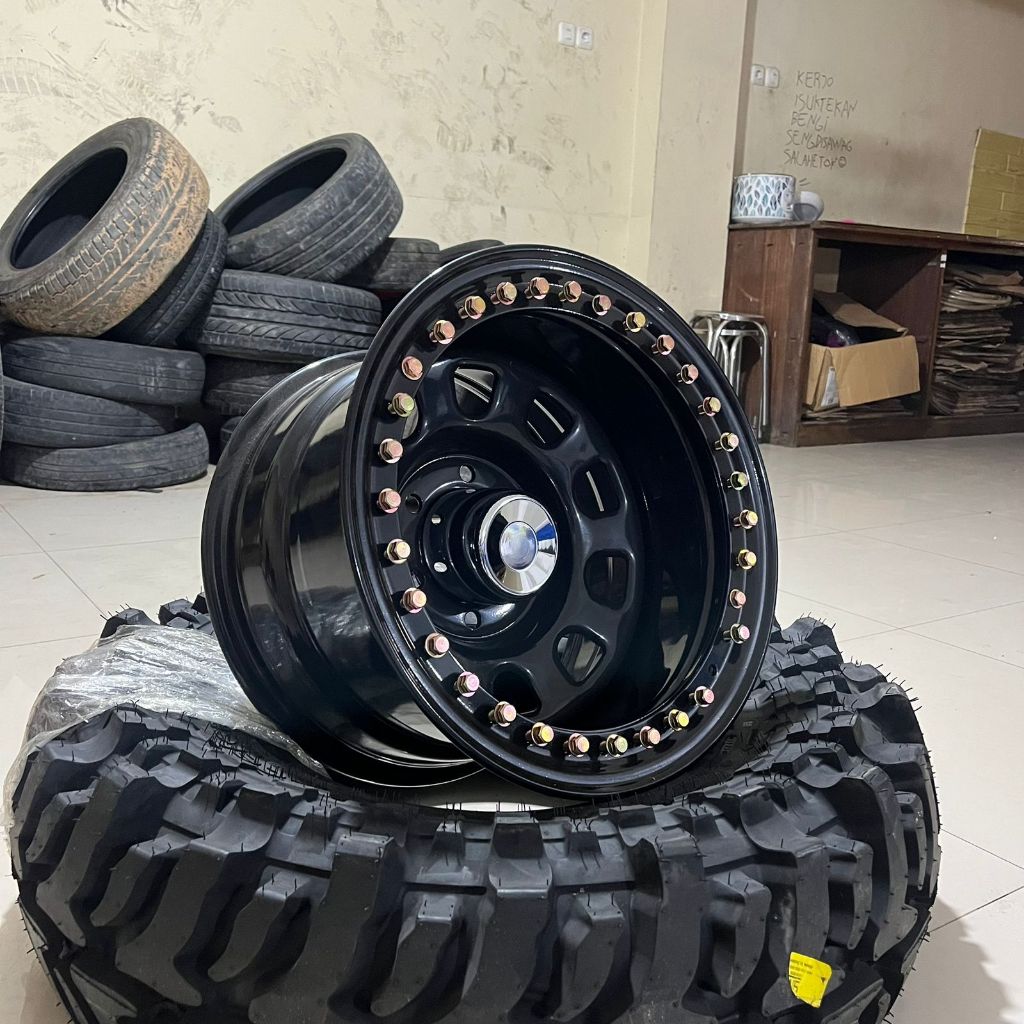Velg Beadlock Mokupo R15 8 Inch Black Hilux DC