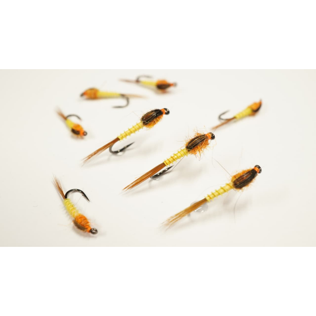 Nymph Baetis Snack Yellow Flies Fly Fishing