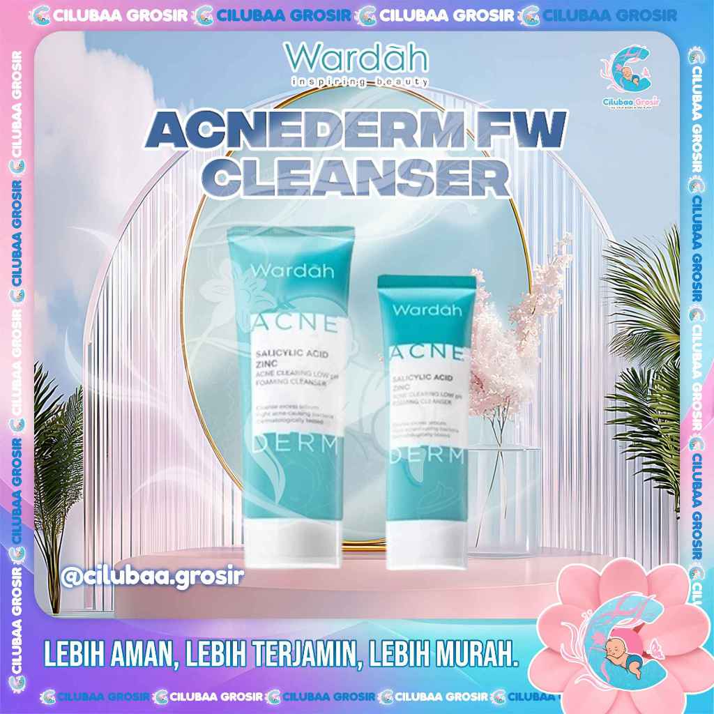 WARDAH Acnederm Pure Foaming Cleanser 50 mL & 100mL || Facial Wash || Pembersih Wajah Berjerawat War