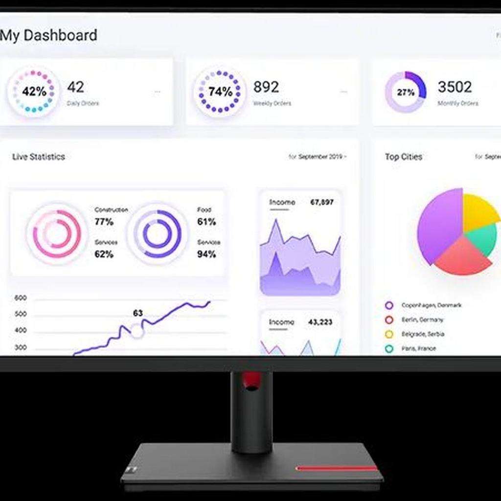 Monitor Lenovo Thinkvision T32p-30 4K 31,5" 3840x2160 100% sRGB - Lenovo T32P-30