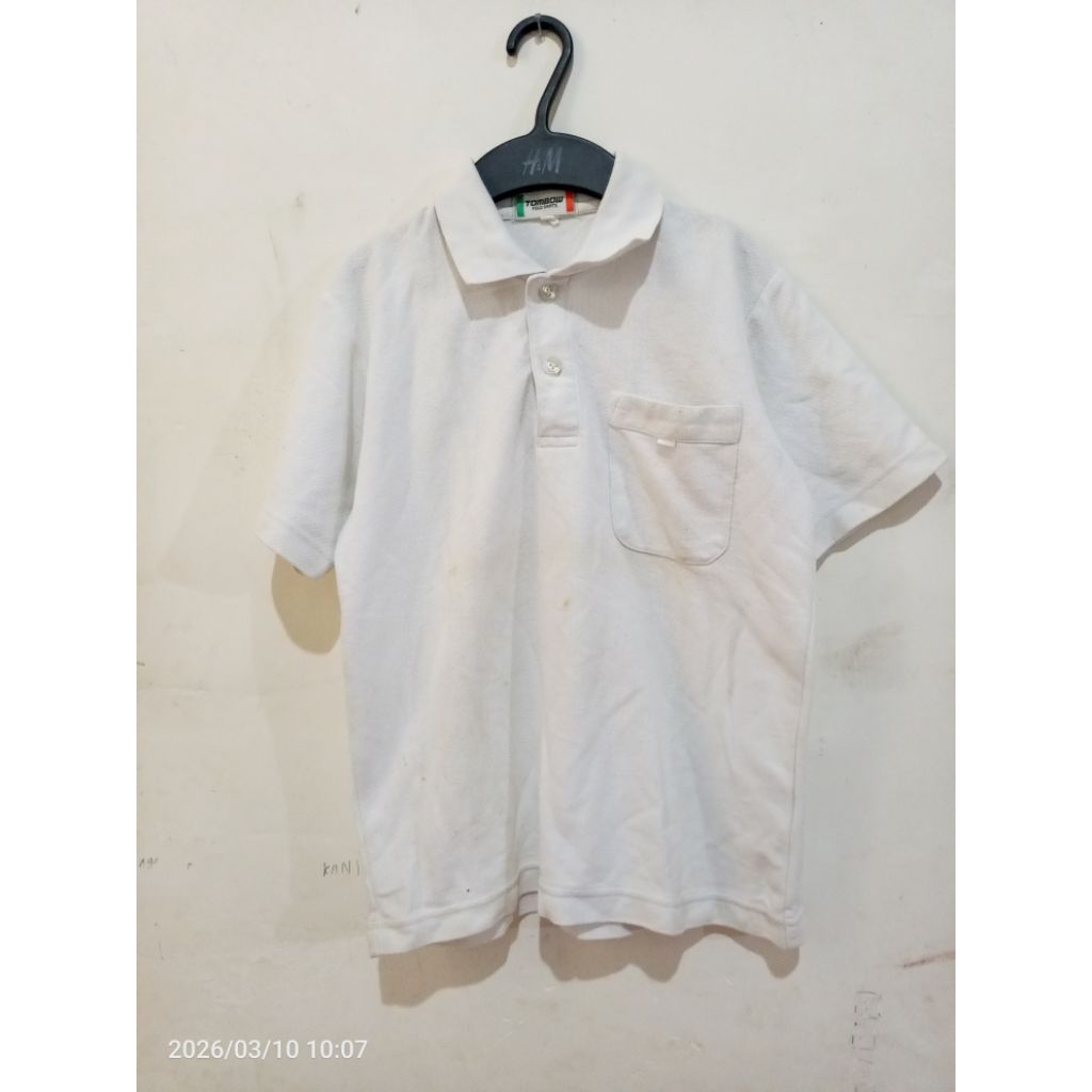 PL kaos kerah putih anak second