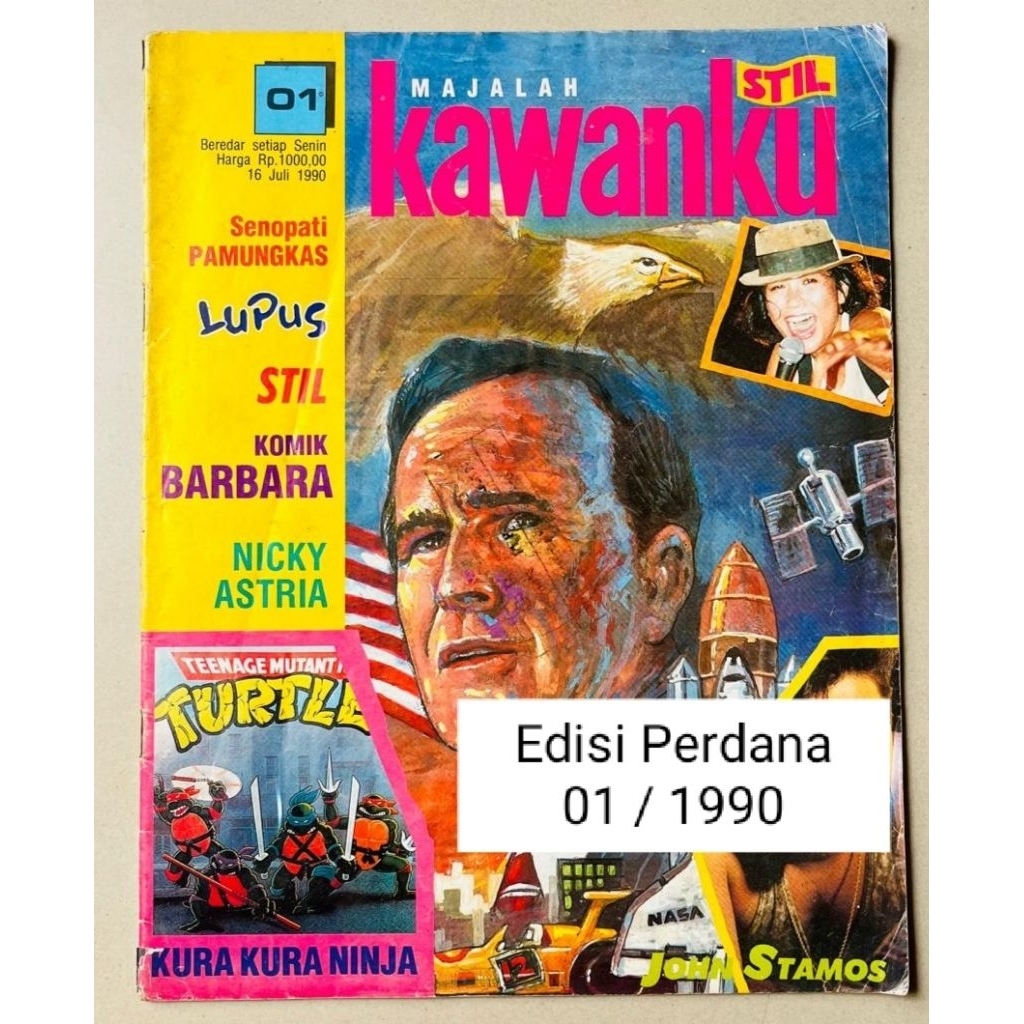 Majalah Kawanku Edisi Perdana No.01 / 16 Juli 1990 : Nicky Astria dll