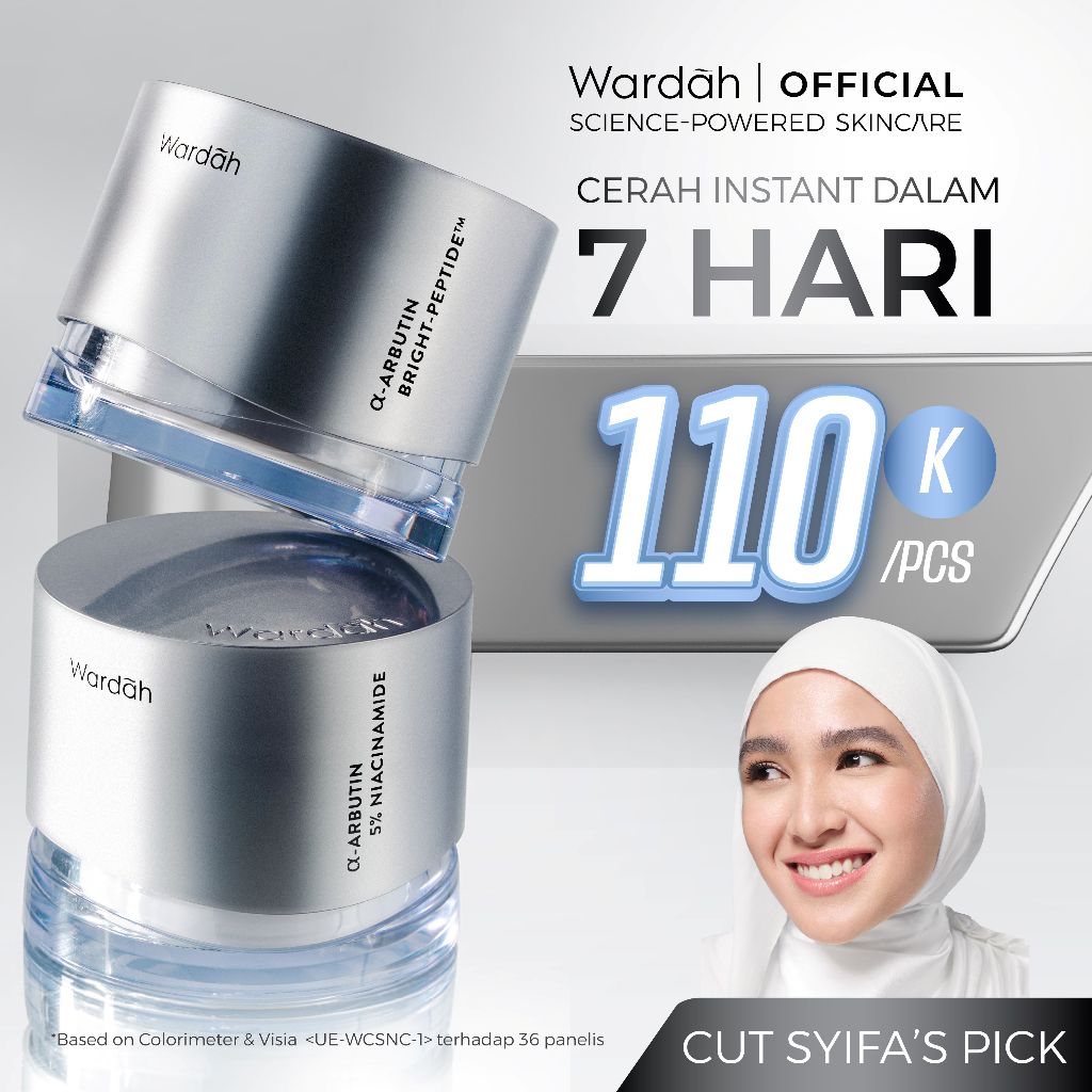 WARDAH Paket Crystal Secret - Brightening Day Moisturizer dan Night Moisturizer 30g - Mencerahkan, M