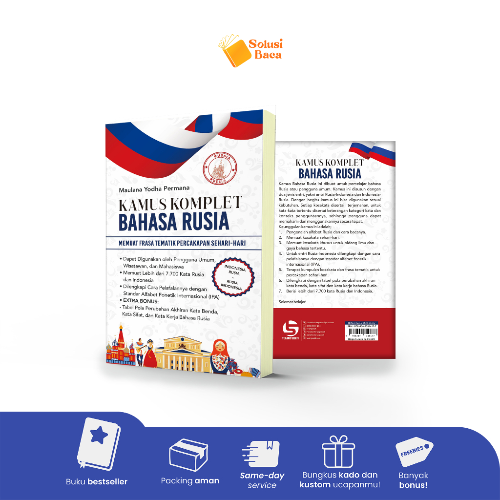 Buku Kamus Komplet Bahasa Rusia | Terang Sejati