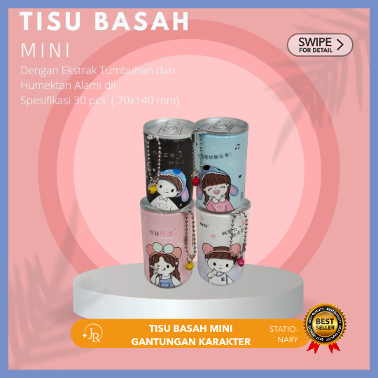TISU BASAH MINI TISU BASAH LUCU TISU BASAH KARAKTER