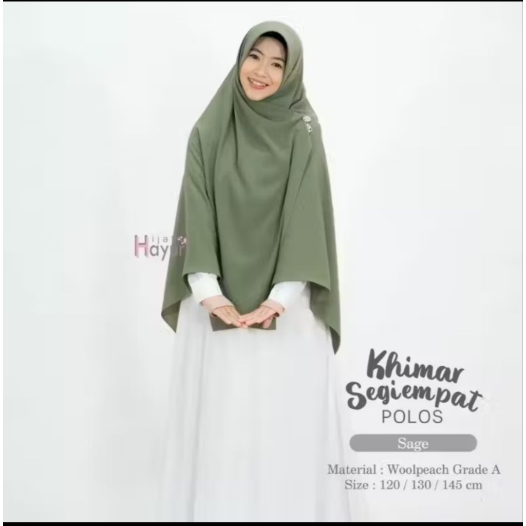 JILBAB SEGI EMPAT WOLVIS JUMBO HIJAB SYARI 130cmx130