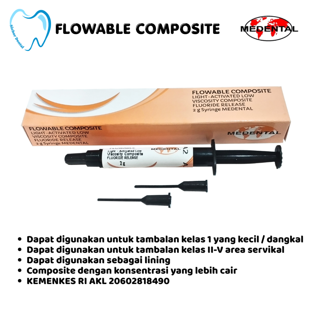 Flowable Composite (MEDENTAL) /Komposit/Tambalan Gigi