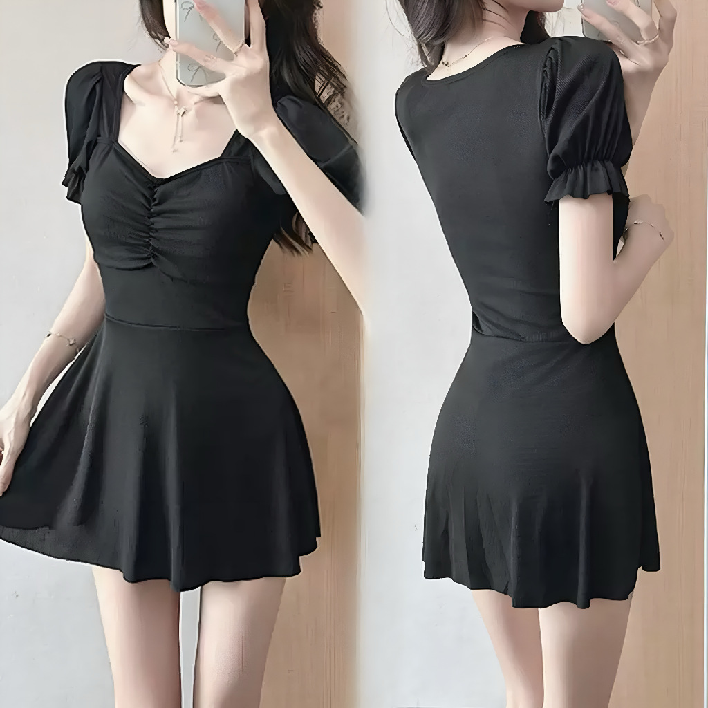 CRYSTAL - Sexy Jumpsuit Wanita Dewasa / Babydoll Baju Renang / Baju Pantai Swimdress 624