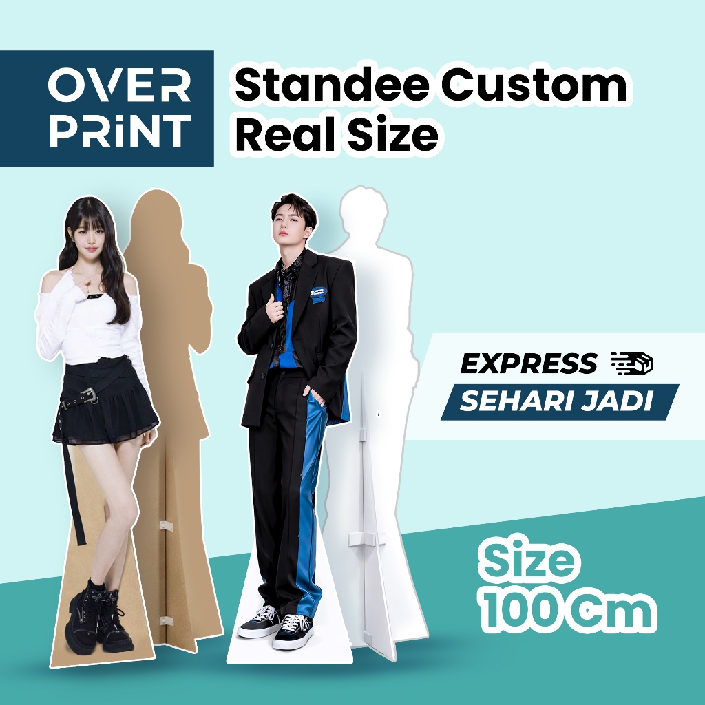 Standee Custom Gambar Anime Ukuran Tinggi Max 100cm | Human Standee Real Size Custom Gambar Premium
