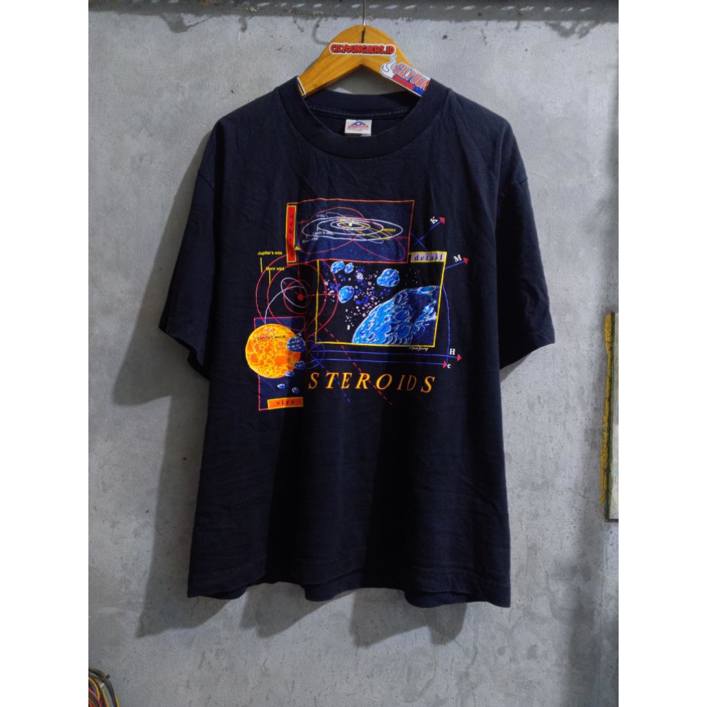 AAA ALSTYLE - VINTAGE ASTEROIDS BERRY ART Tee