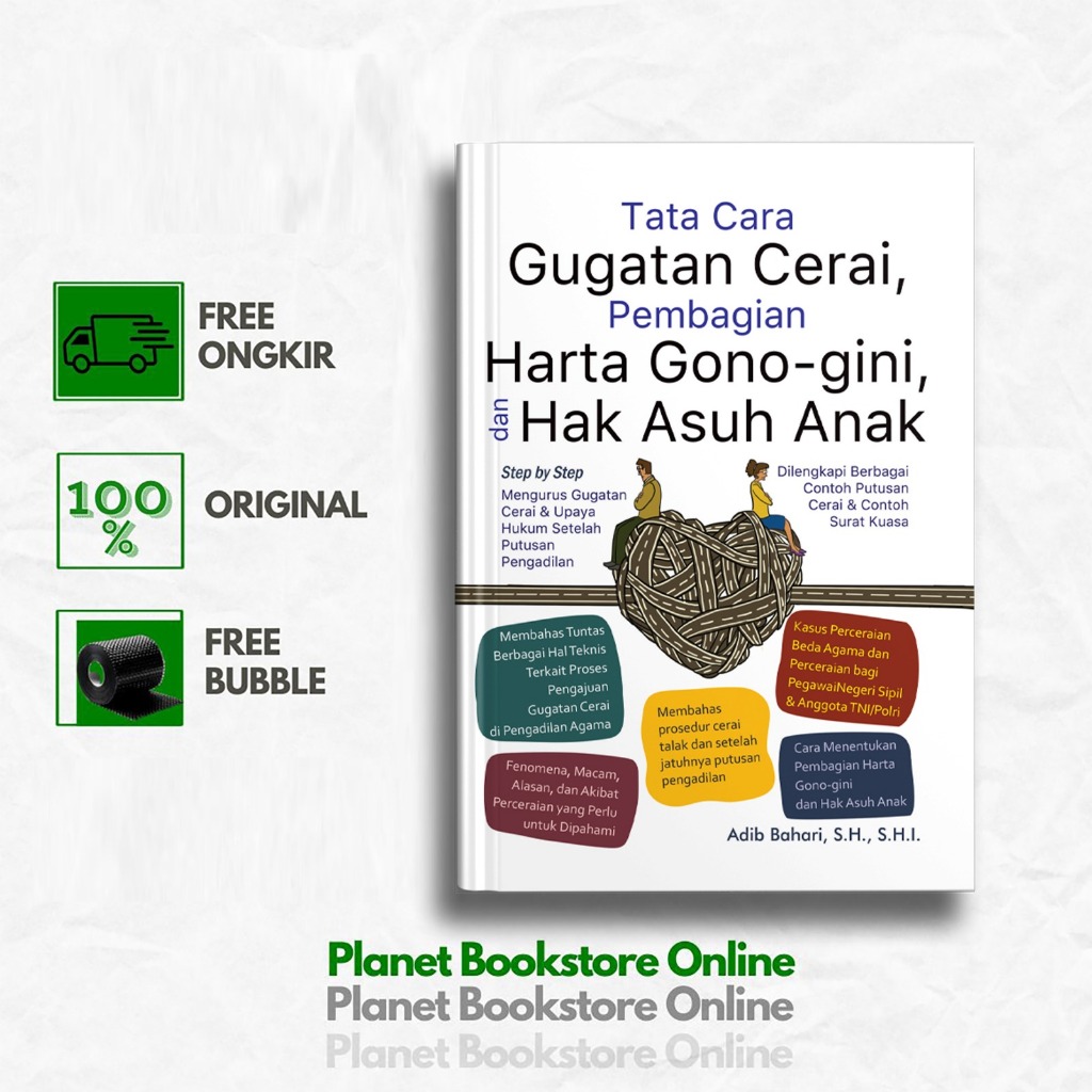 Buku Tata Cara Gugatan Cerai, Pembagian Harta Gono-gini dan Hak Asuh Anak