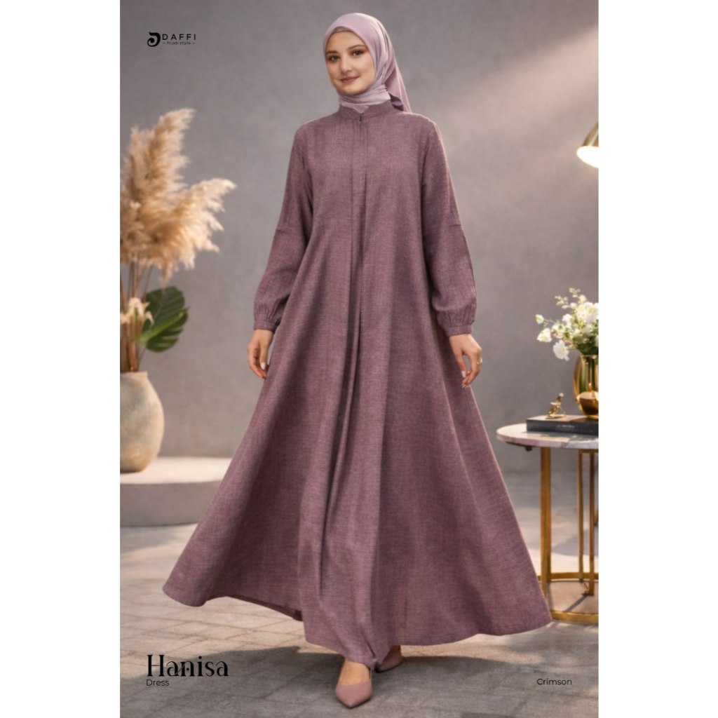 Daffi Hijab Gamis Hanisa Dress Wanita Dewasa Premium