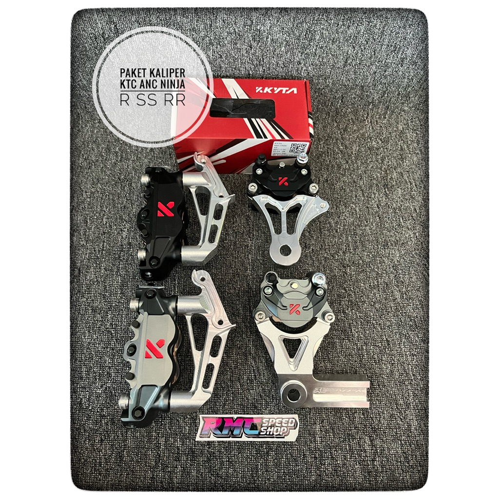Paket Kaliper Ktc kytaco 4piston 2piston Ninja R Ninja ss Ninja Rr ukuran 300mm 320mm / Paket Kalipe