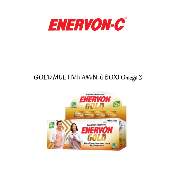 ENERVON GOLD MULTIVITAMIN  (1 BOX) Omega 3 / LUTEIN / VITAMIN-C / ASAM FOLAT / ENERVON GOLD