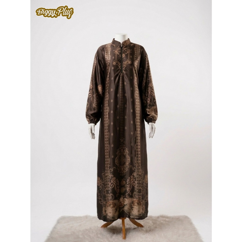BIGGYPLUS - Gamis Jumbo Sultan Dress Gamis Bigsize Bahan Armani Silk Gamis Lebaran Model Terbaru Kek