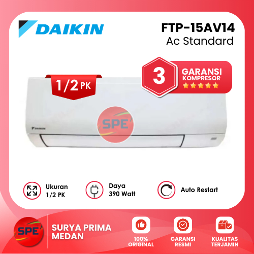 AC 1/2 PK DAIKIN STANDARD INDONESIA FTP15AV14 GARANSI RESMI (MEDAN)