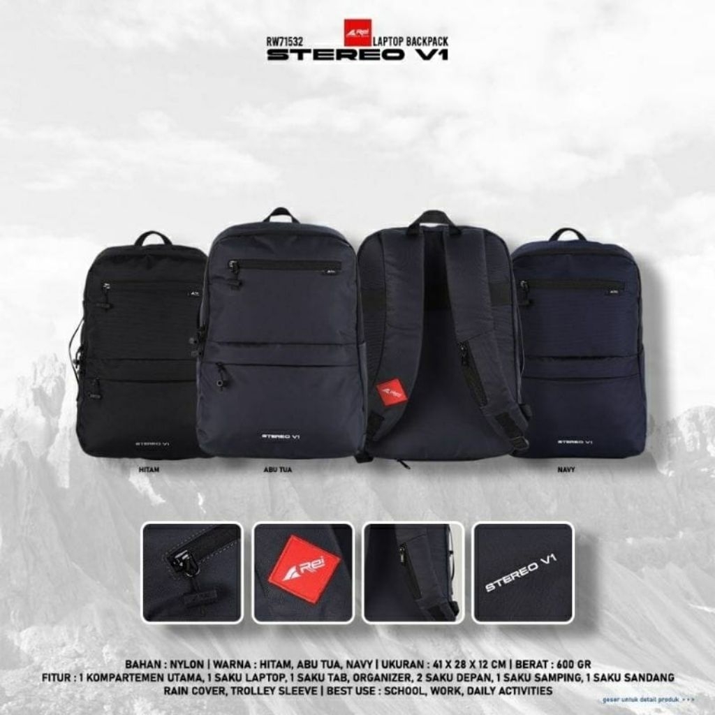 Tas Laptop Backpack AREI Vision 1