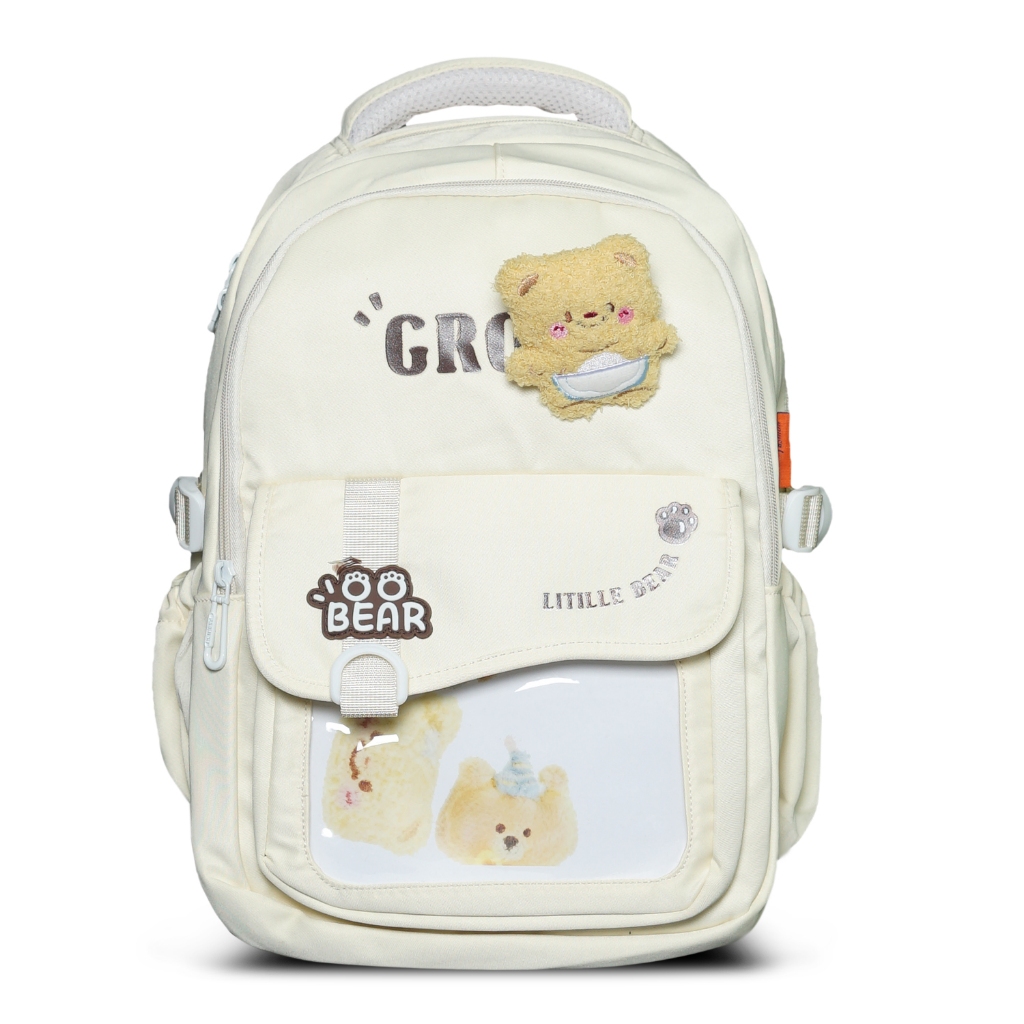 ESENBO Tas Ransel Sekolah Korea Style Backpack Cewek Motif Bear