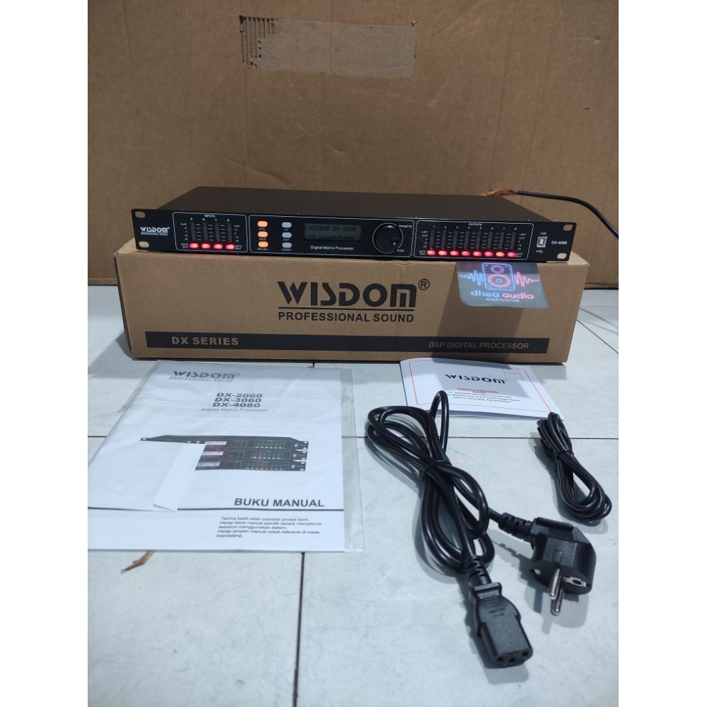 Speaker Management WISDOM DX-4080 Driverack Wisdom DX 4080 Original DLMS 4in 8out 4 Way garansi resm