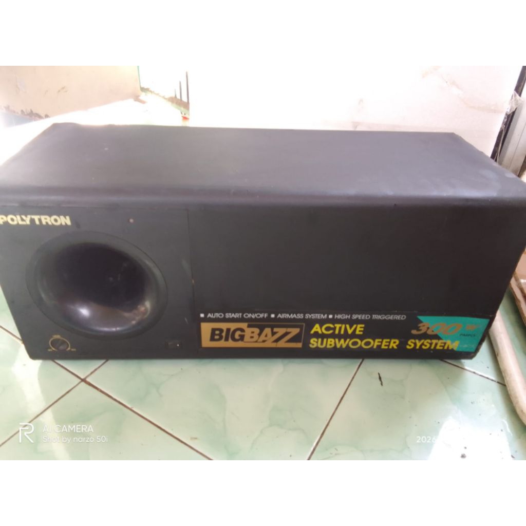 Subwoofer aktif Polytron psw300 normal original minus box kurang mulus brng sesuai foto dan video su