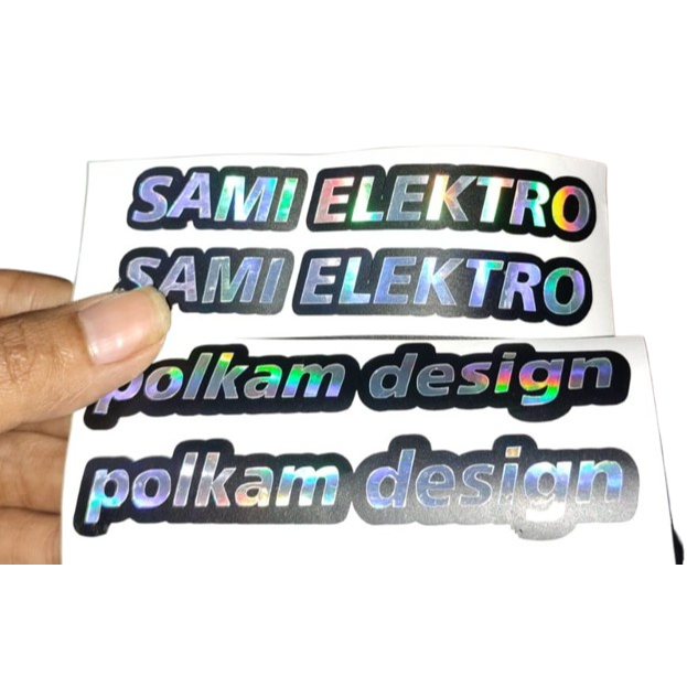 Stiker cutting custom hologram