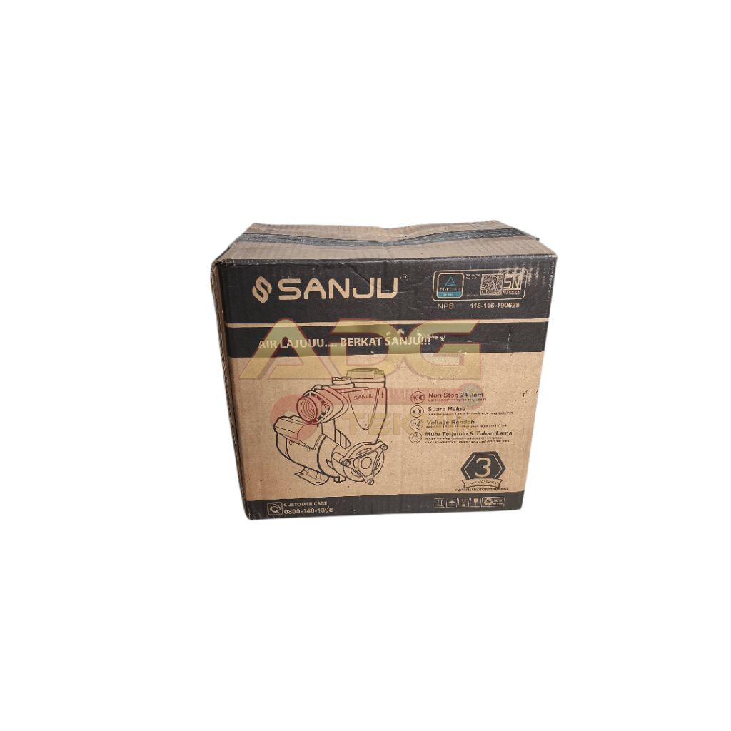 Pompa air SANJU SJ 128 pompa air sumur dangkal non otomatis 125w