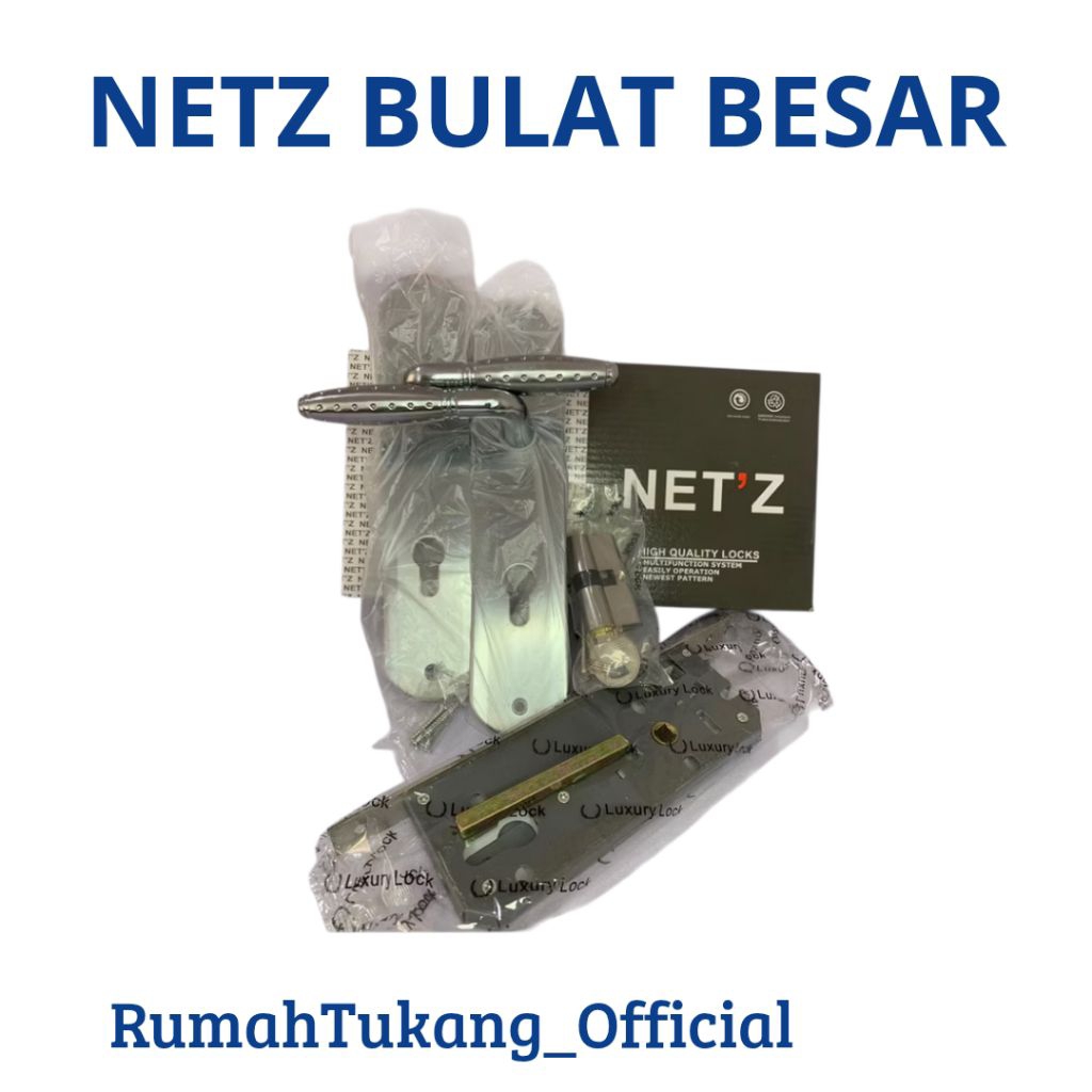 (1 SET) SLOT GANGGANG KUNCI PINTU RUMAH NETZ  /AMANI UKURAN TANGGUNG  STAINLESS
