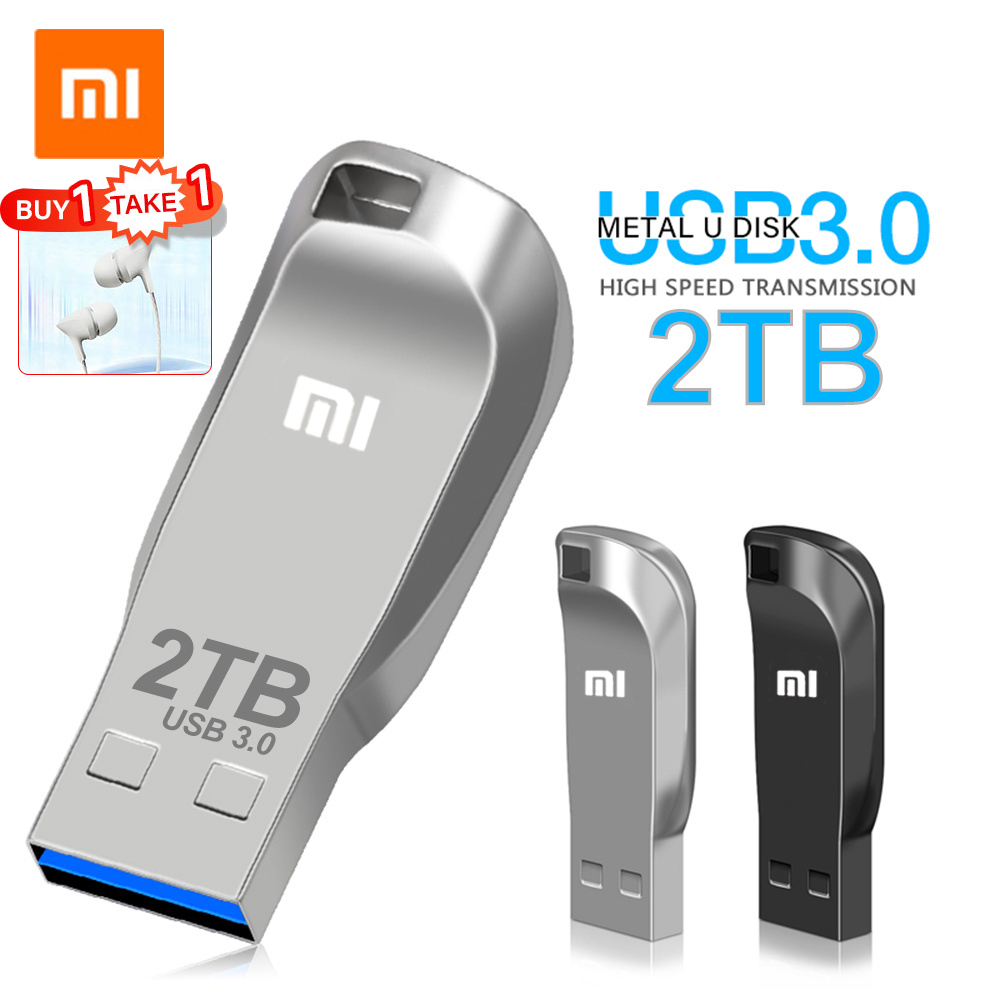 Xiaomi USB 3.0 Flashdisk Kecepatan Tinggi 1TB/2TB, Flash Drive Logam USB, Untuk Komputer, Android, d