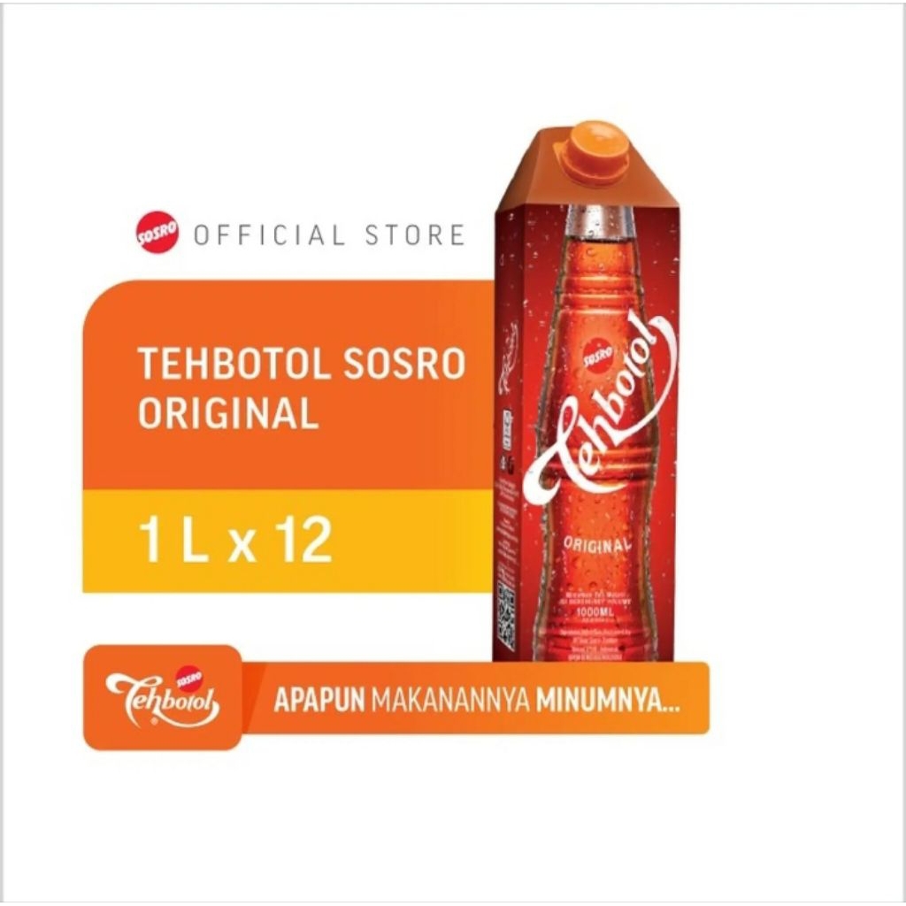 Teh Botol Sosro 1 Liter Dus (12 pcs)