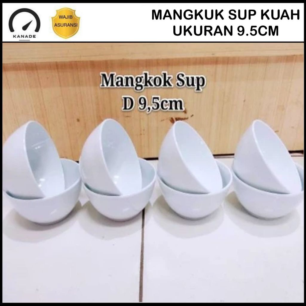 Mangkok Sup putih / hijau Merk silver / mangkok Prasmanan Melamine Putih 3,5"/ Mangkok Sup