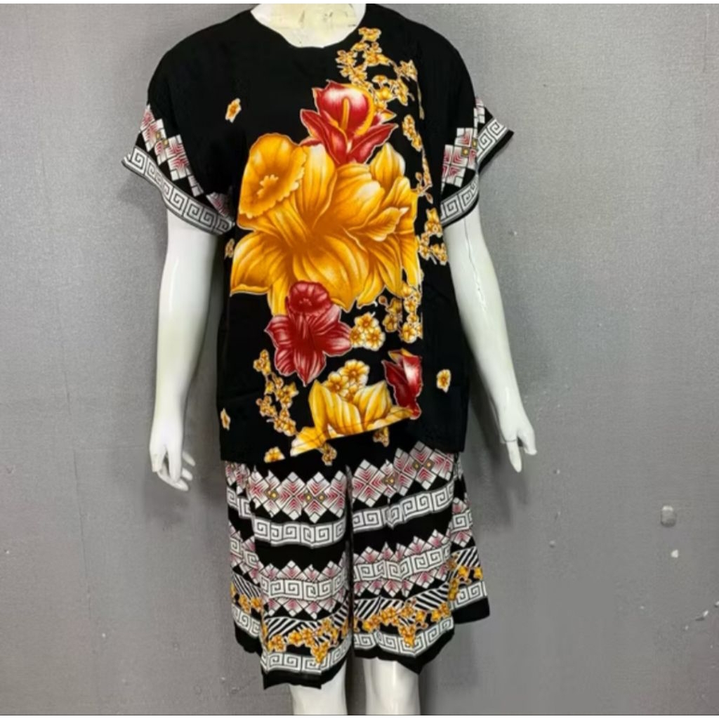 setelan batik gajah putih kulot