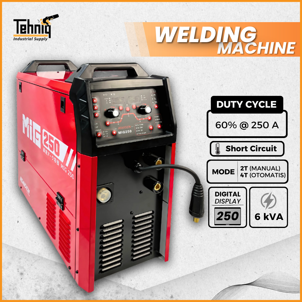 DAIDEN MIG 250 Inverter Welding Machine With Wheels Mesin Las MIG 250A