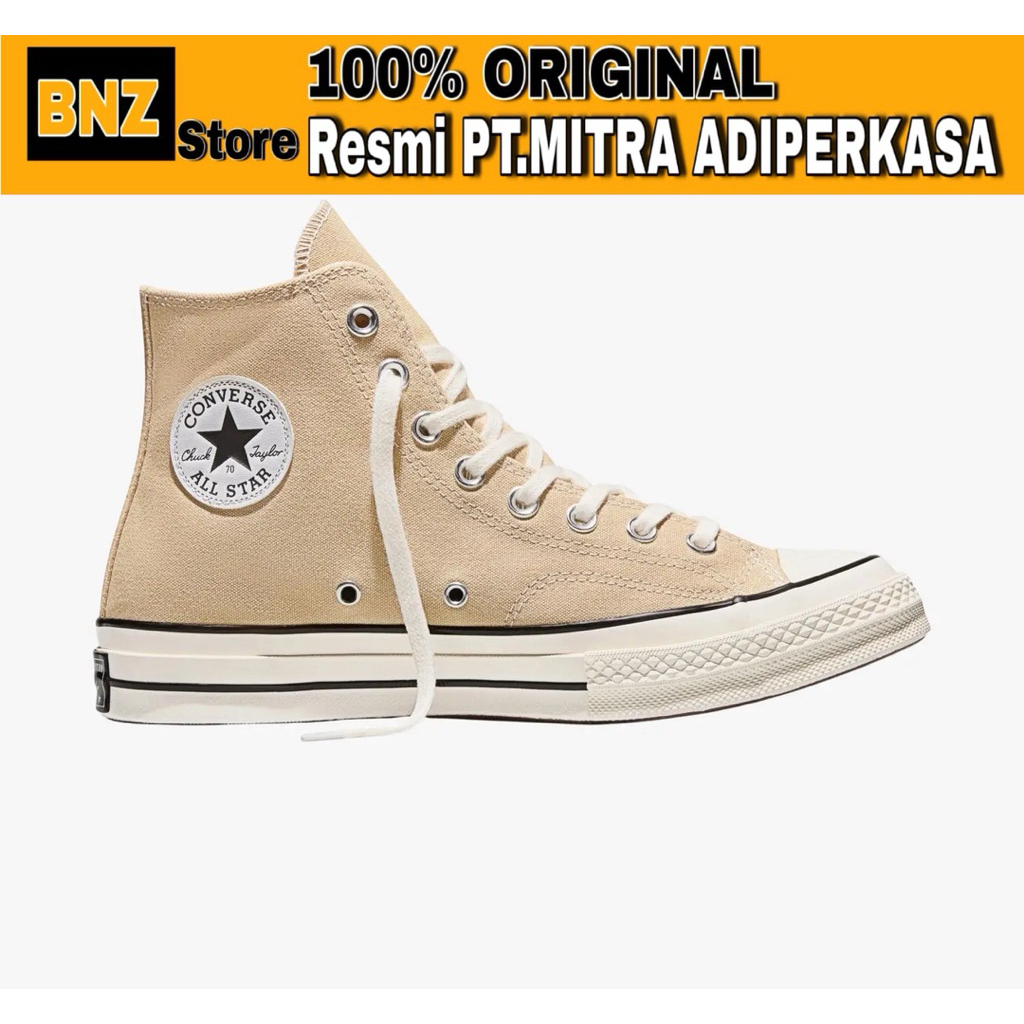 Sepatu Sneakers Unisex Converse Chuck 70 Hi Hay Day Sand Egret