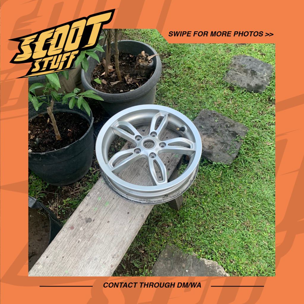 Velg Depan Primavera ABS Silver Vespa Sprint Primavera S LX Sprint Super PX PS Excel Exclusive Ring 