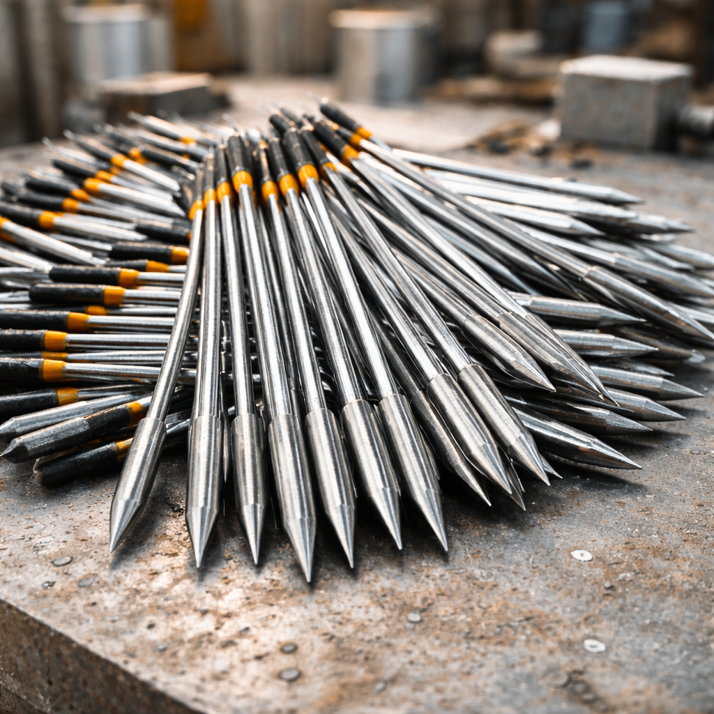 ( isi 10 biji) Mata Paser Ikan Logam 4,5 mm paser ikan ukuran 14 CM