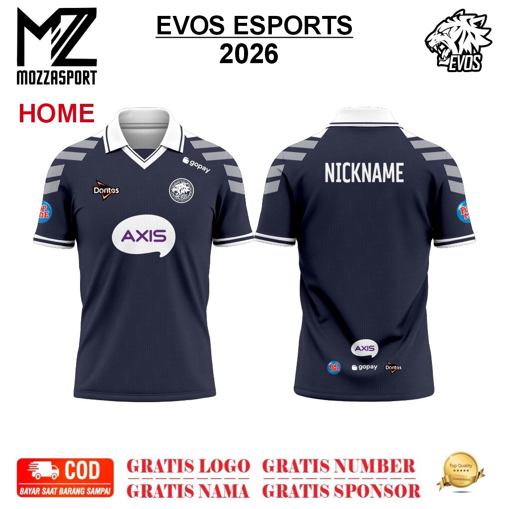 JERSEY GAME // JERSEY EVOS 2026 // JERSEY FULLPRINTNG COSTUME GRATIS PASANG NAMA LOGO DAN NOMBER