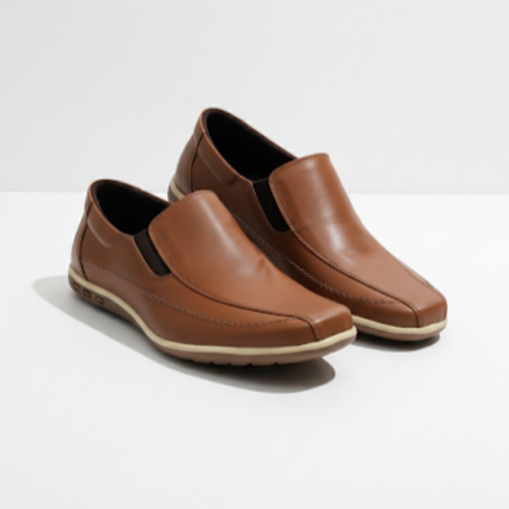 Sepatu Pria Slip On Kulit Asli Pull Up Sukaregang Garut