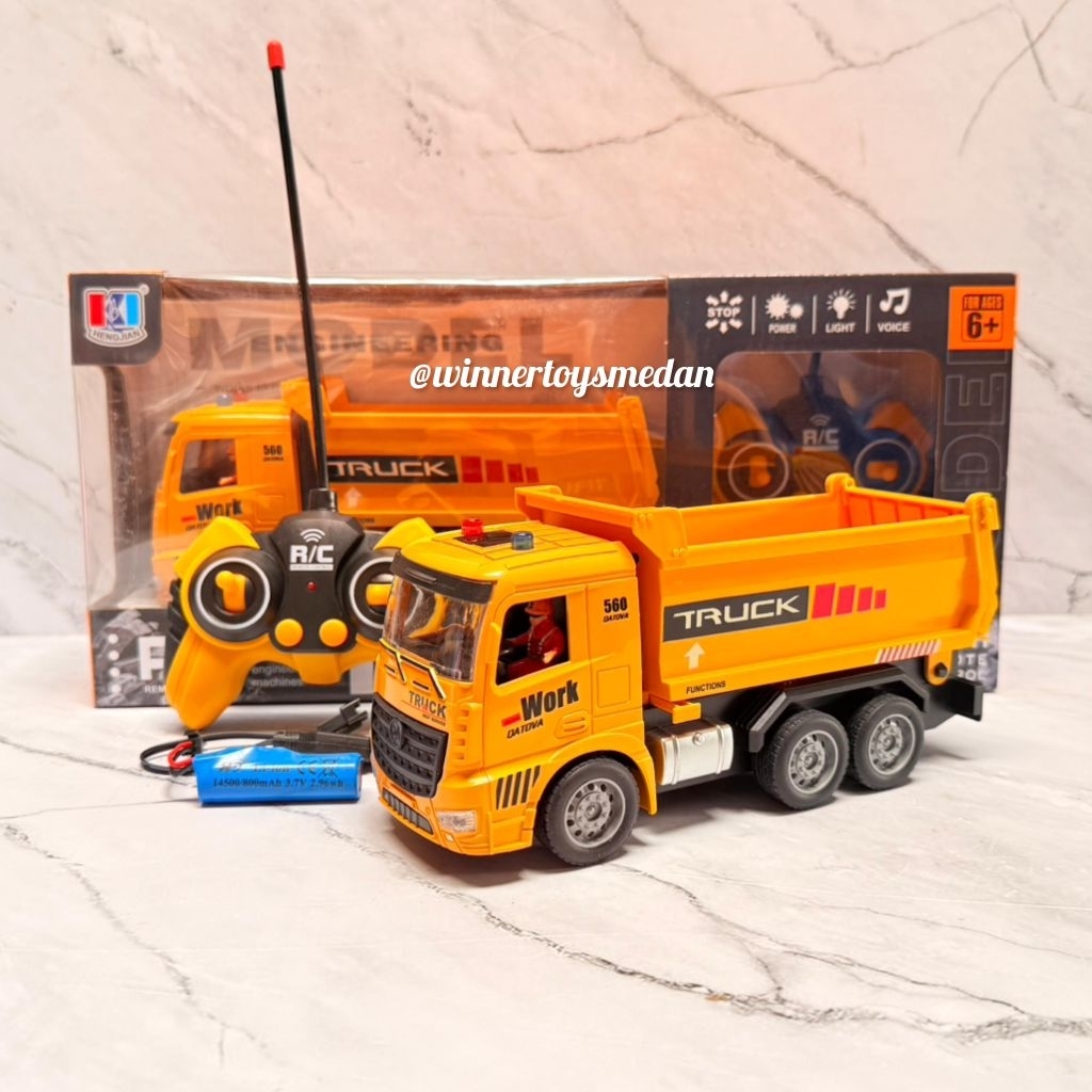 Mainan Mobil Remote Control Super Truck Dump Truck / Mainan Mobil Remote Bak Pasir (DOH)