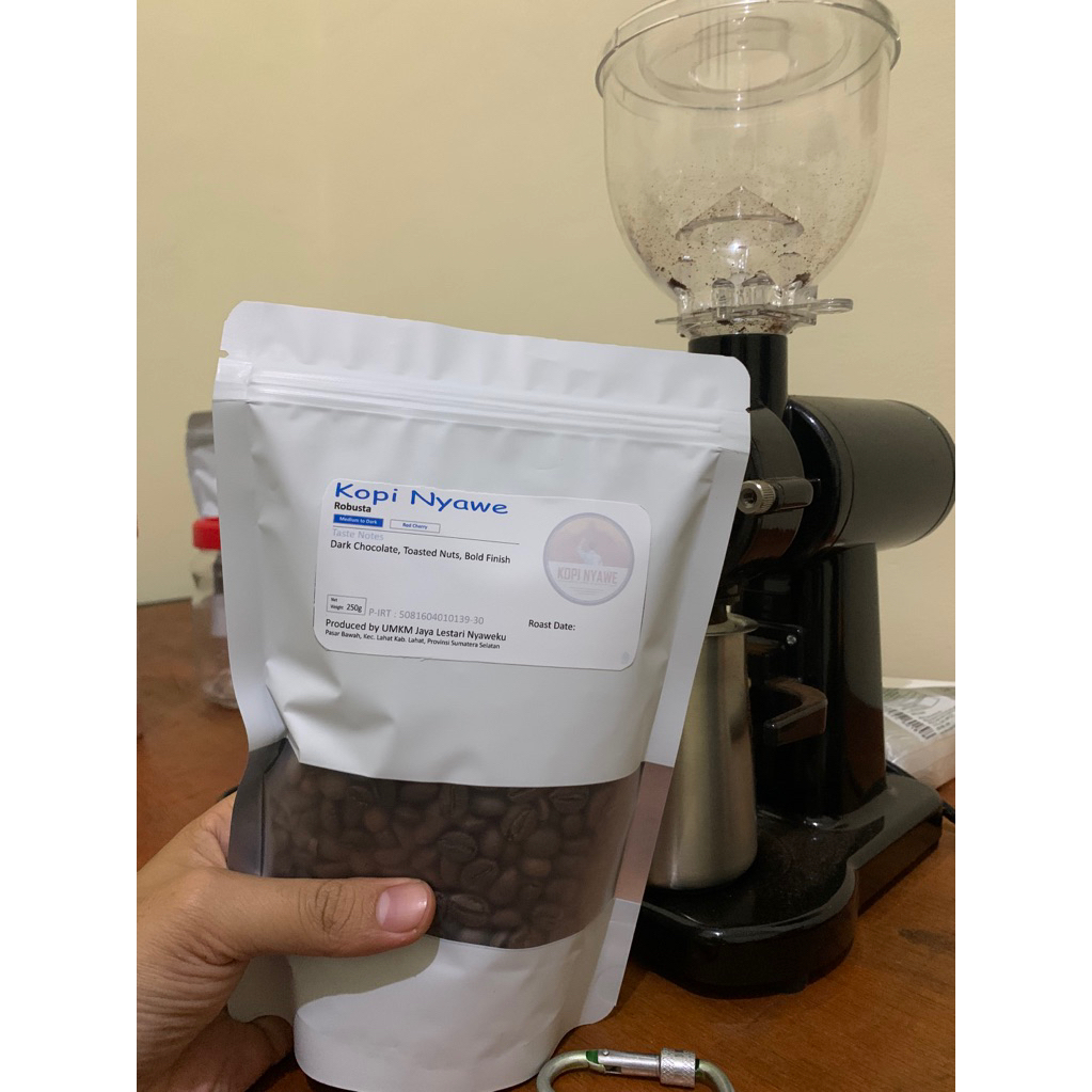 Kopi Nyawe Robusta 250g – Bisa Jadi 20 Cangkir | ±2.500 Rupiah per Seduh | Fresh Roast Lahat