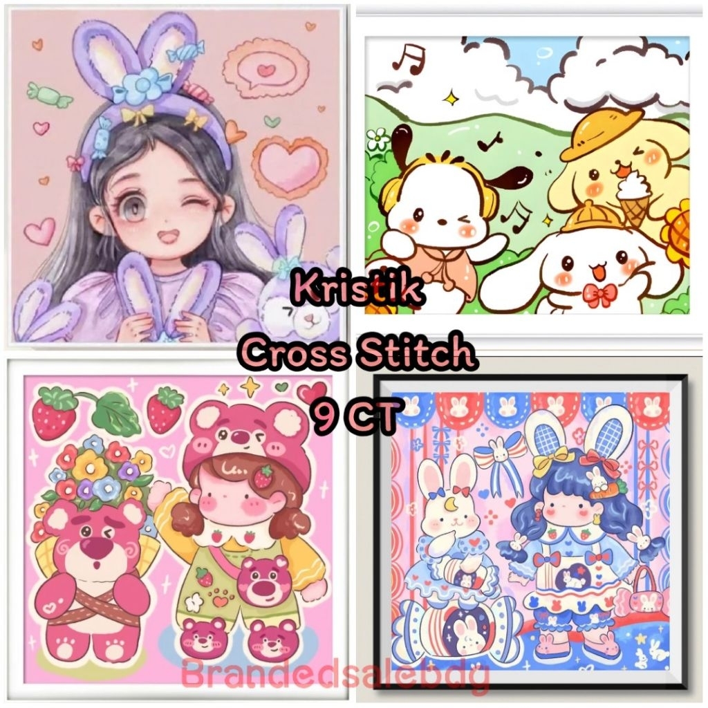 DIY Kristik Cross Stitch Sulaman Menyulam Embroidery set Menjahit Paket Jahit
