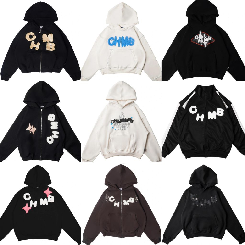 Chambredelavain Chmb Hoodie Zip Boxy Tracktop Jeans Vellz/Sensational/Basic/Camo/Pills/Bed Star/Swea