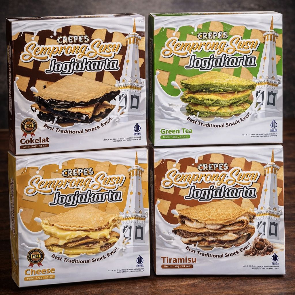 Kue Semprong Susu Jogja Renyah | Crepes Semprong Oleh Oleh Jogjakarta | Cemilan Manis Kue Kering