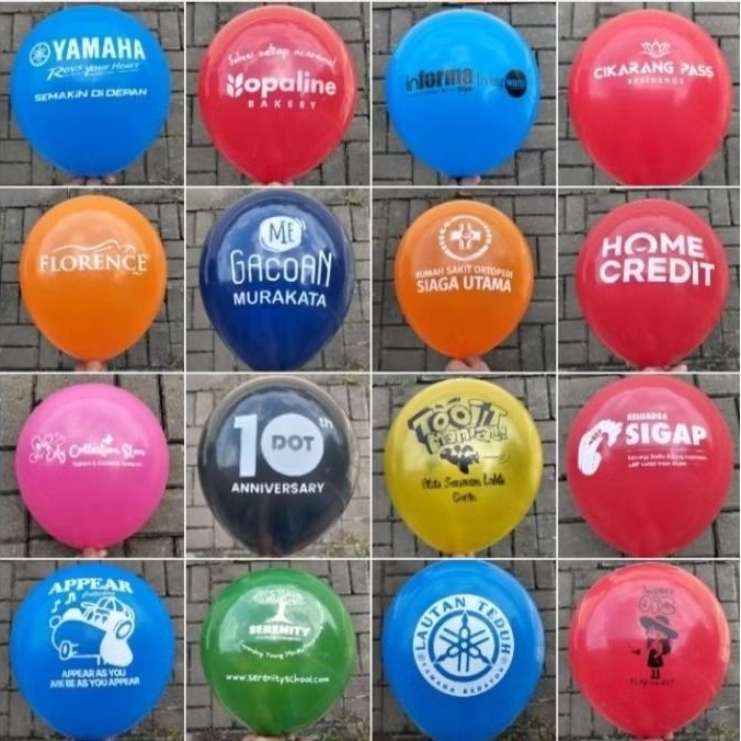 Balon Sablon Logo Custom  Balon Branding Usaha