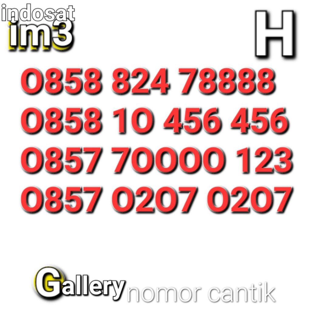 NOMOR CANTIK IM3 123 8888