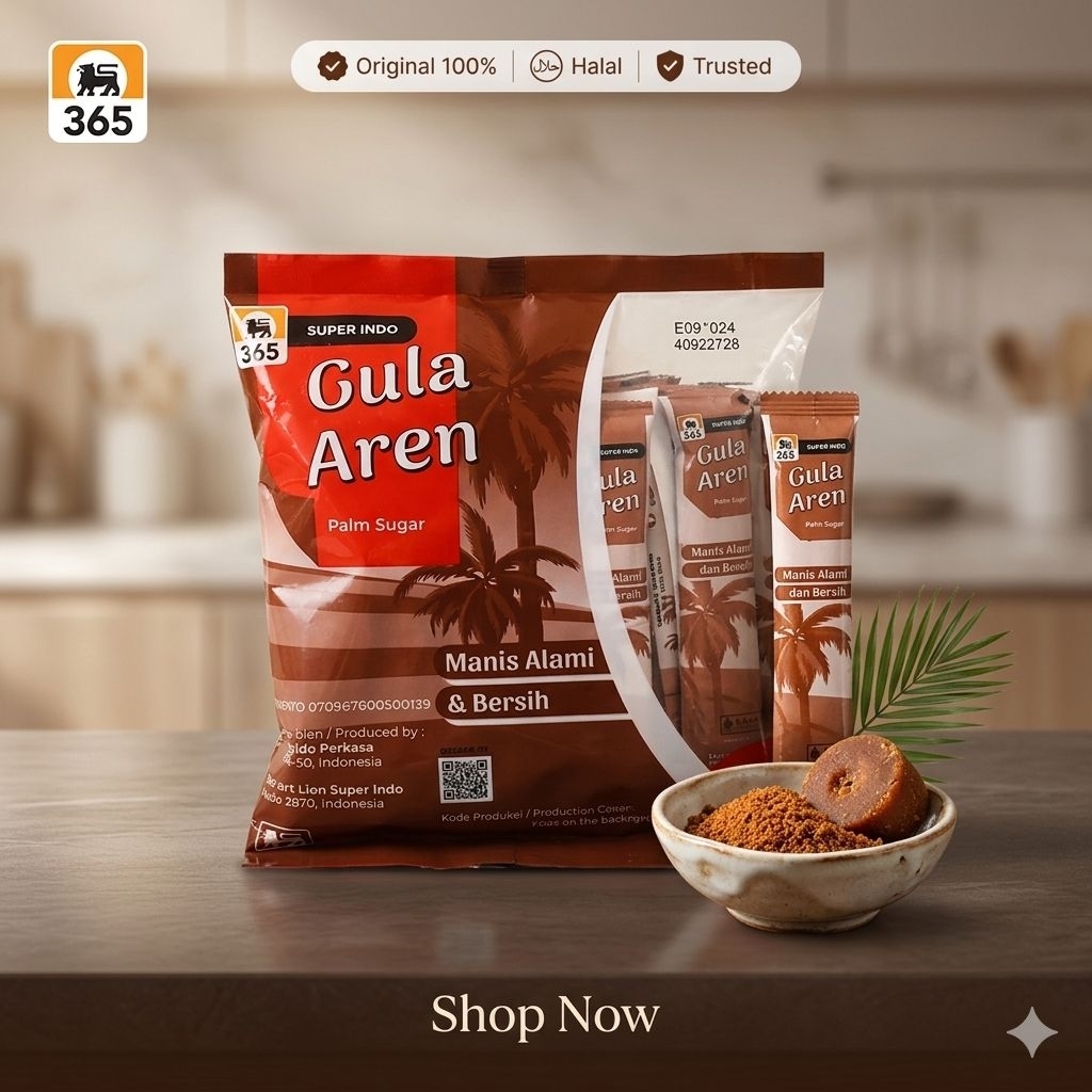 365 GULA AREN PALM SUGAR STICK (isi 30 Sachet x 9 gram) Cocok Untuk Cafe Produk Private Brand Super 