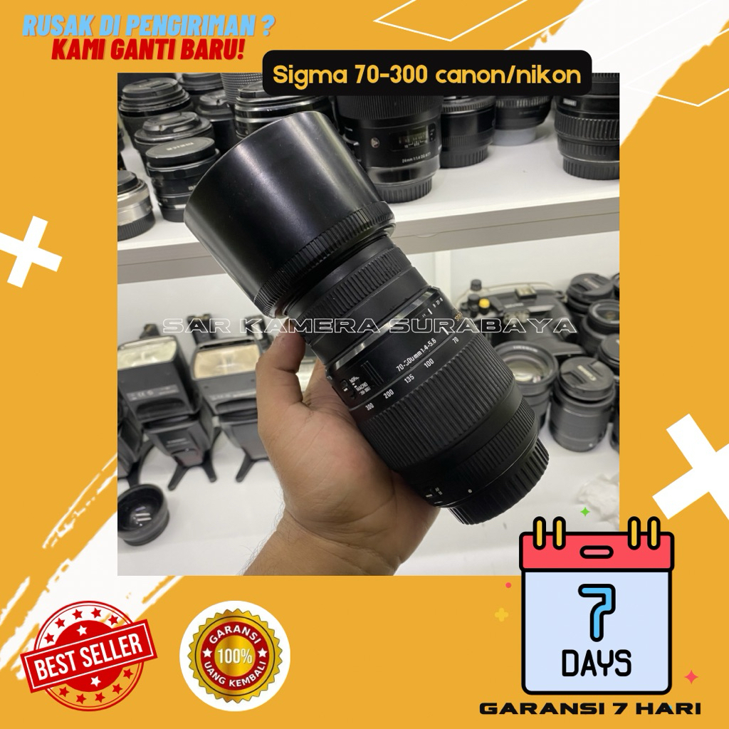 Lensa tele sigma 70-300 for canon